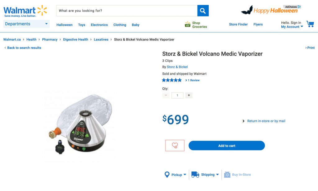 Walmart Canada is Now Carrying Cannabis Vaporizers
