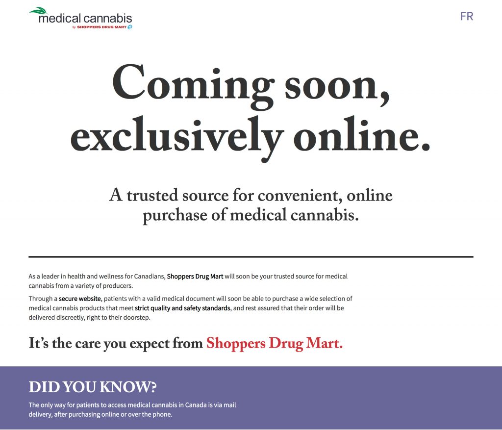 Shoppers Drug Mart Granted License to Sell Medical Cannabis Online