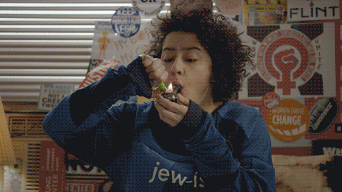 Abbi Jacobson Smoking GIF by Broad City - Find & Share on GIPHY