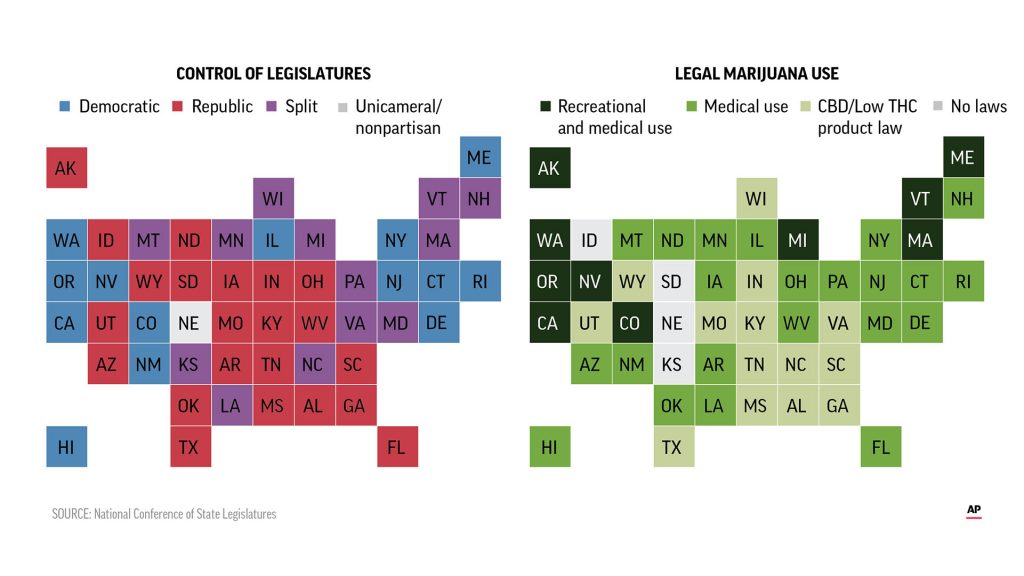 cannabis legalization map