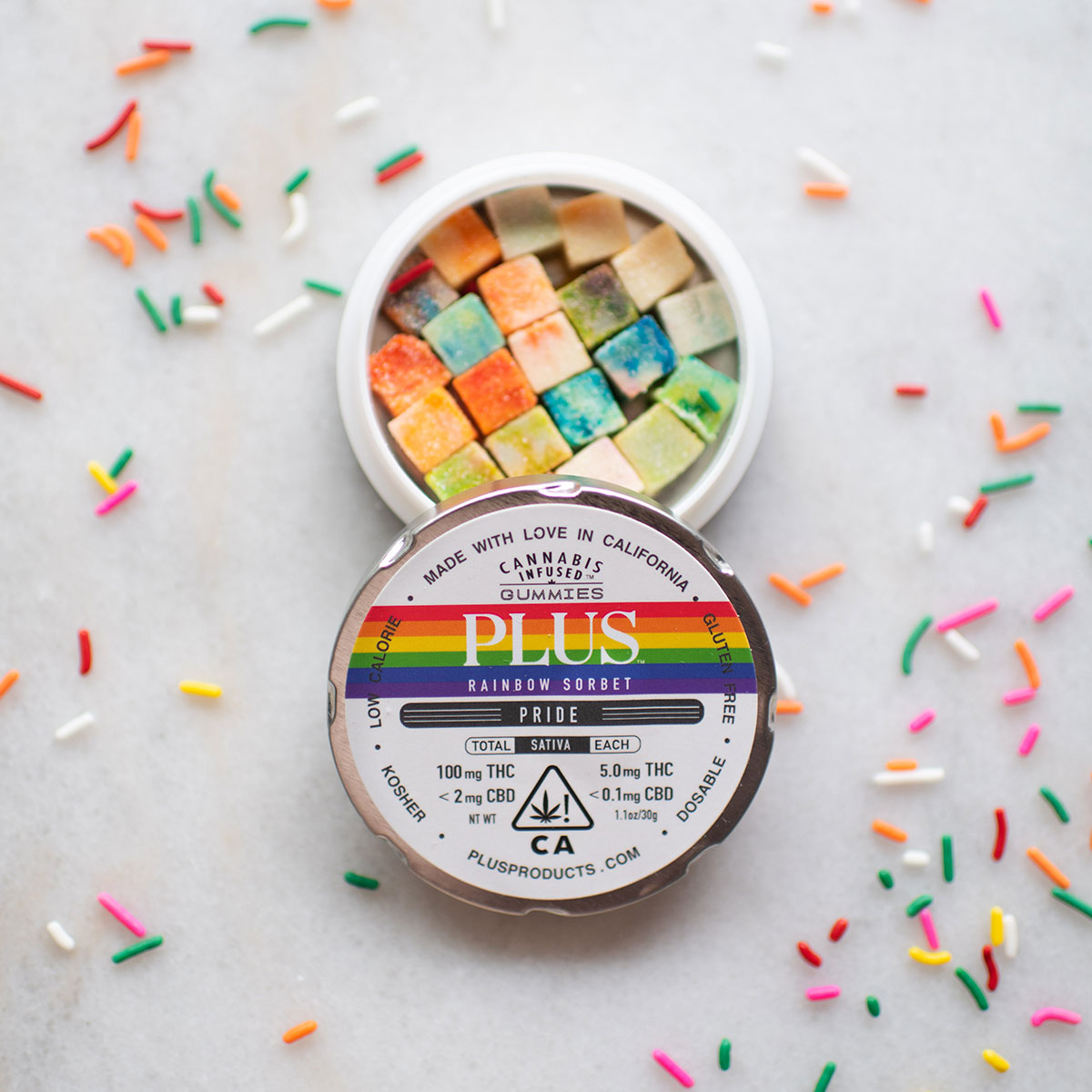 LGBT, Marijuana Community Unite in Pride Products like Plus Rainbow Sorbet gummies