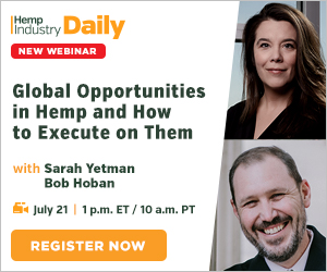 Tuesday webinar: Investment experts advise on seizing global opportunities in hemp