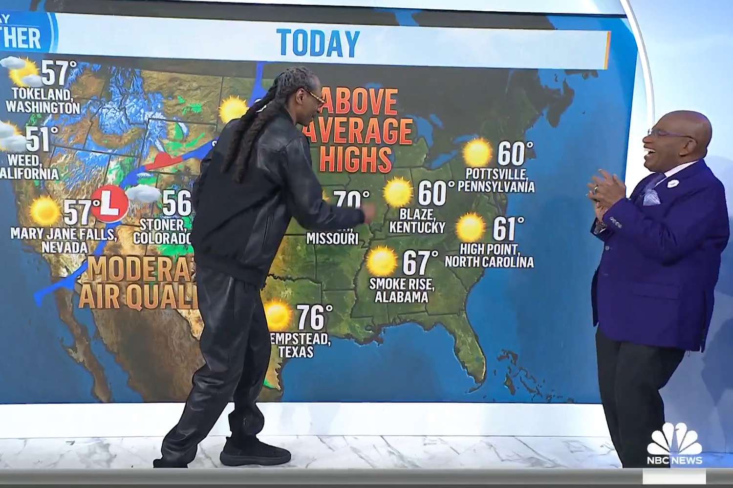 Snoop Joins Today Show To play As Marijuana Meteorologist